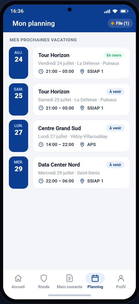 Planning de l'agent
